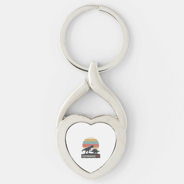 Cousinsaurus Rex Funny Dinosaur Vintage Shirt Desi Keychain (Front)