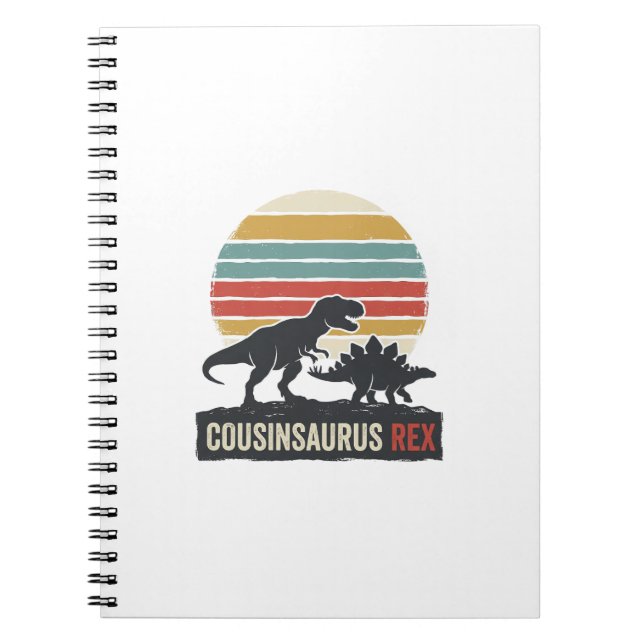 Cousinsaurus Rex Funny Dinosaur Vintage Shirt Desi Notebook (Front)