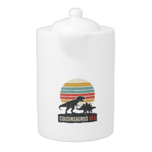Cousinsaurus Rex Funny Dinosaur Vintage Shirt Desi Teapot