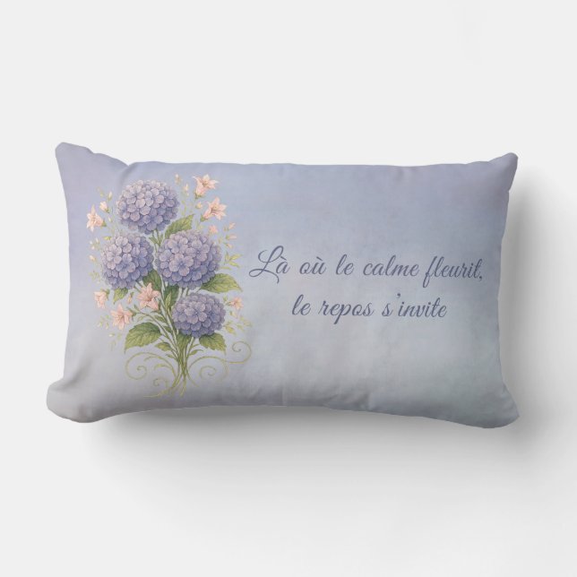 coussin botanique, là où le calme fleurit lumbar pillow (Front)