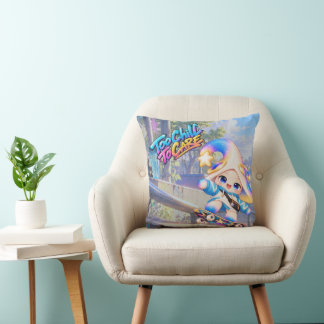 Coussin Kawaii "Too Chill To Care" | Déco Cosy Throw Pillow
