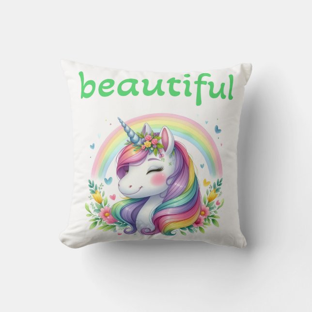 Coussin Love beautiful  Throw Pillow (Front)
