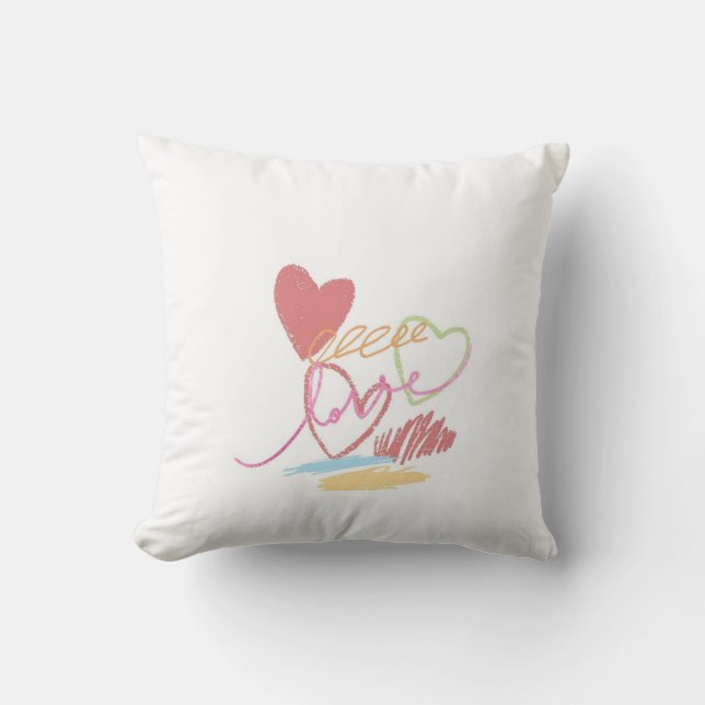 Coussin LOVE Throw Pillow (Front)