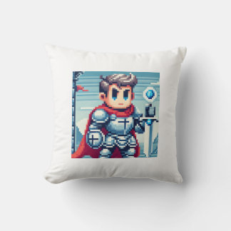 Coussin Pixel Knight Throw Pillow
