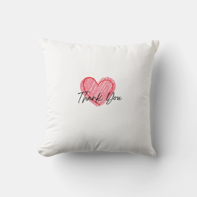 Coussin thank you throw pillow (Front)
