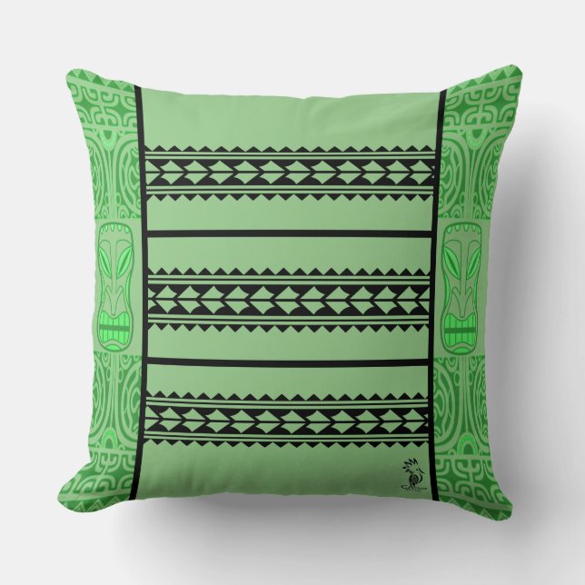 Coussin Tribal Ethnic Throw Pillow (Front)