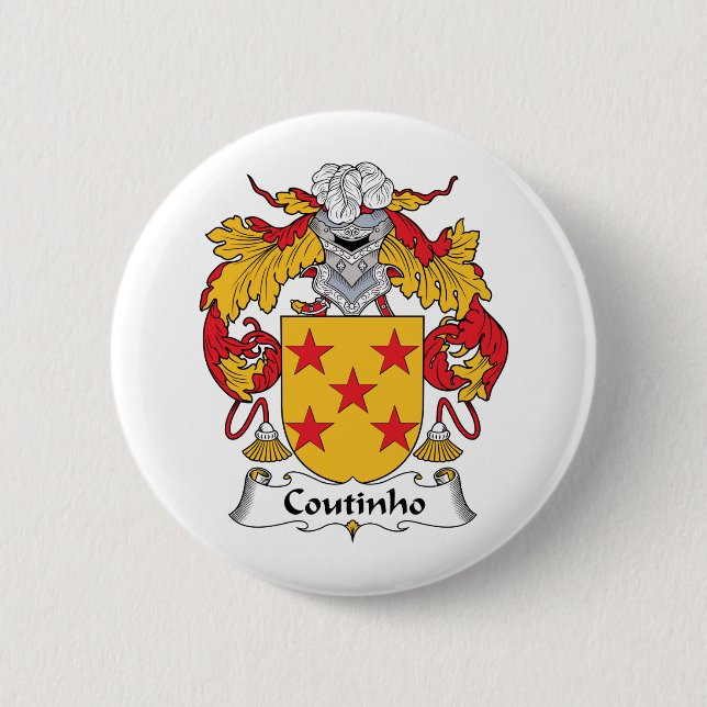 Coutinho Family Crest Pinback Button (Front)