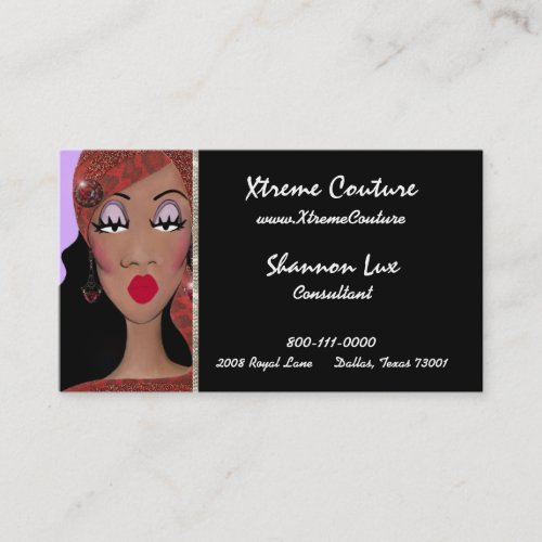 Couture African American Diva Business Cards