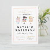 Couture Cake Bridal Shower Invitation - gold (Standing Front)