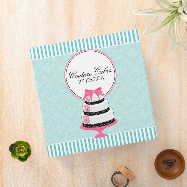 Couture Cakes Aqua Bakery 2 Inch 3 Ring Binder (In Situ)