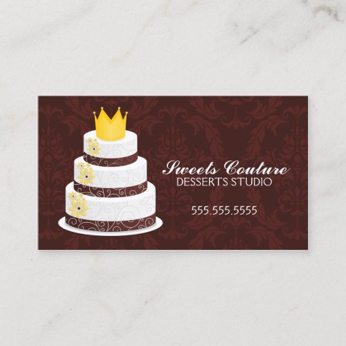 Couture Cakes Bakery Custom Business Cards