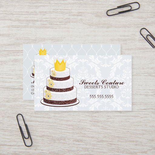 Customizable Couture Cakes Bakery Custom Business Cards