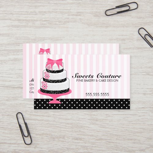 Couture Cakes Bakery Custom Business Cards