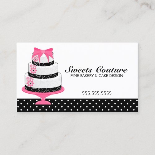 Couture Cakes Bakery Custom Business Cards
