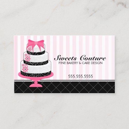 Couture Cakes Bakery Custom Business Cards