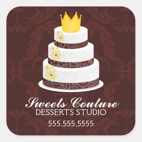 Couture Cakes Bakery Square Sticker