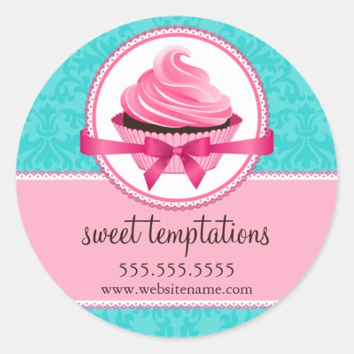 Couture Cupcake Bakery Box Seals