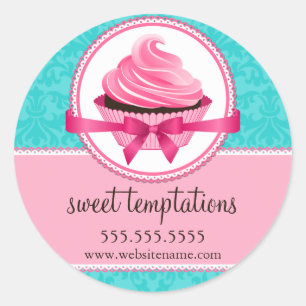 Couture Cupcake Bakery Box Seals