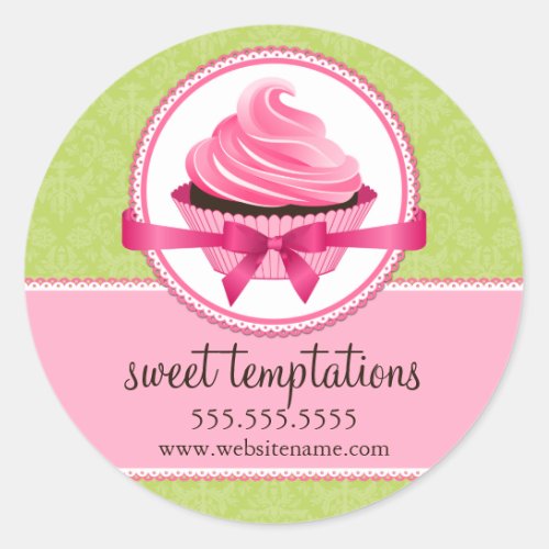 Couture Cupcake Bakery Box Seals