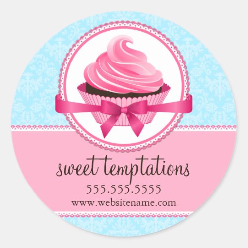 Couture Cupcake Bakery Box Seals