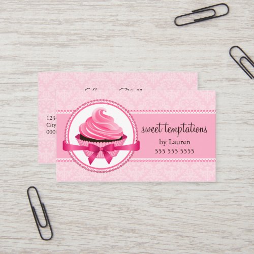 Couture Cupcake Bakery Business Cards