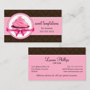 Couture Cupcake Bakery Business Card