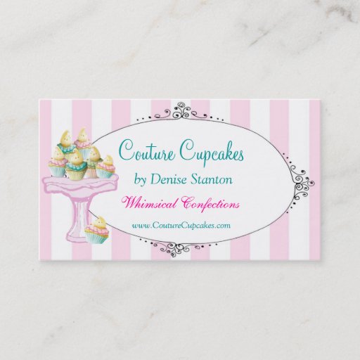 Customizable Couture Cupcakes Business Card
