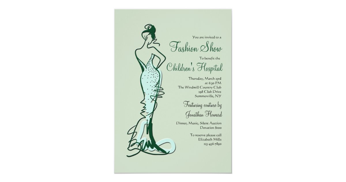 Couture Fashion Show Invitation | Zazzle.com