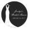 Couture Gown Favor Sticker (Black)