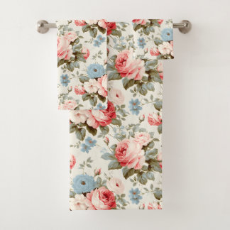 Couture Rose Design Bath Towel Set