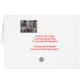 couture vélo rouge – Postcards from Paris9 (Back Horizontal)