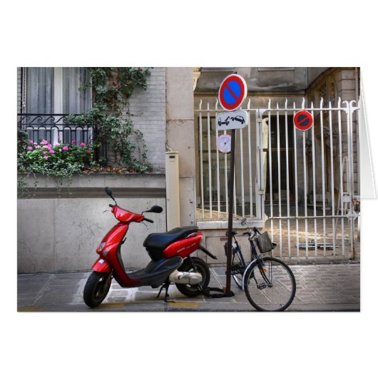 couture vélo rouge – Postcards from Paris9 (Front Horizontal)