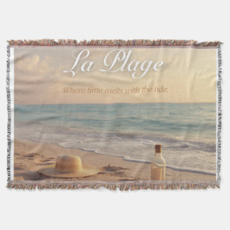 Couverture Tissée Plage Tropicale Throw Blanket