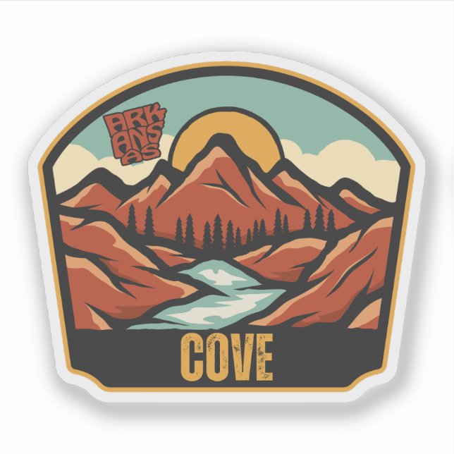 Cove, Arkansas  Sticker (Front)