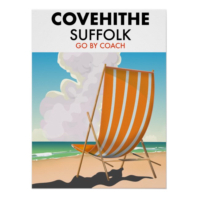 Covehithe suffolk beach travel poster (Front)