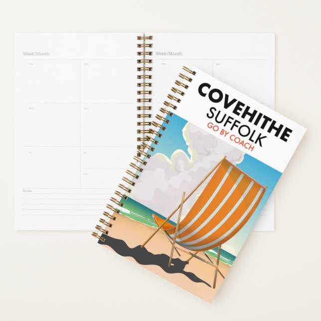 Covehithe suffolk beach travel poster planner (Display)