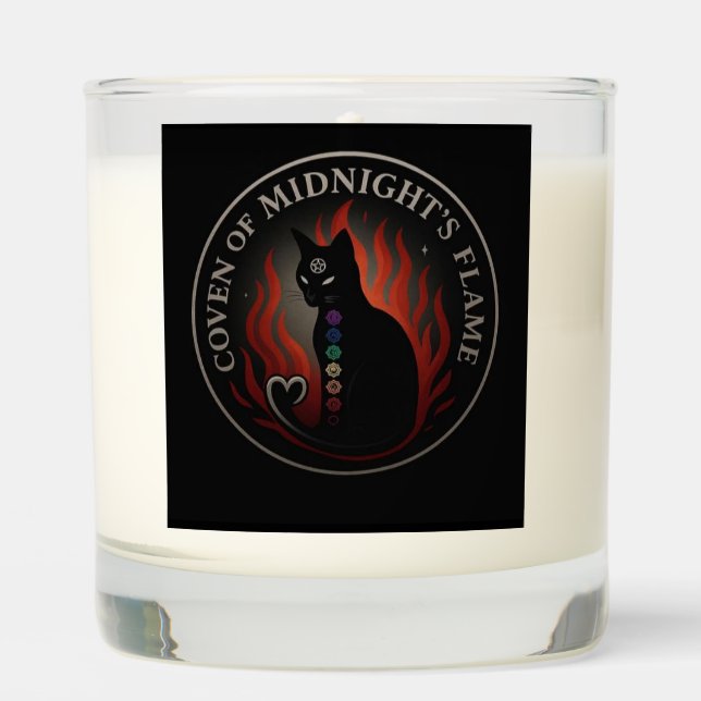 Coven of Midnight's Flame Scented Candle (Front)