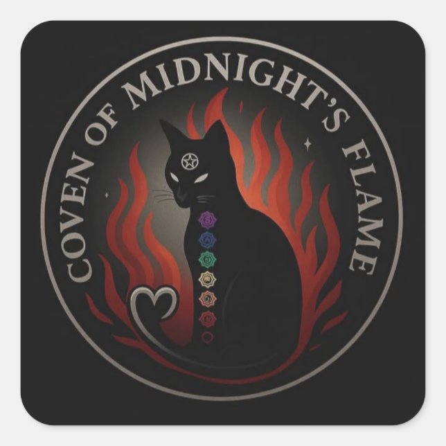 Coven of Midnight's Flame Sticker (Front)