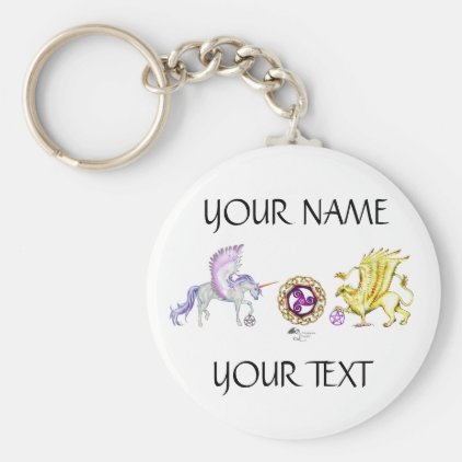 Coven Symbol Spiral Essence Unicorn Griffon Celtic Keychain