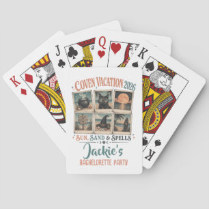 Coven Vacation Sun Sand Spells Bachelorette Custom Poker Cards