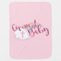 "Covenant Baby" Pink Fleece Blanket (w/Scripture)