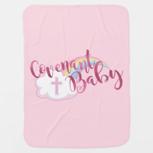 "Covenant Baby" Pink Fleece Blanket (w/Scripture)