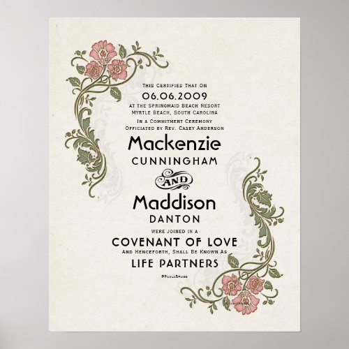 Covenant of Love LifePartners WeddingCertificate Poster