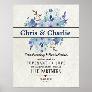 "Covenant of Love" LifePartners WeddingCertificate Poster