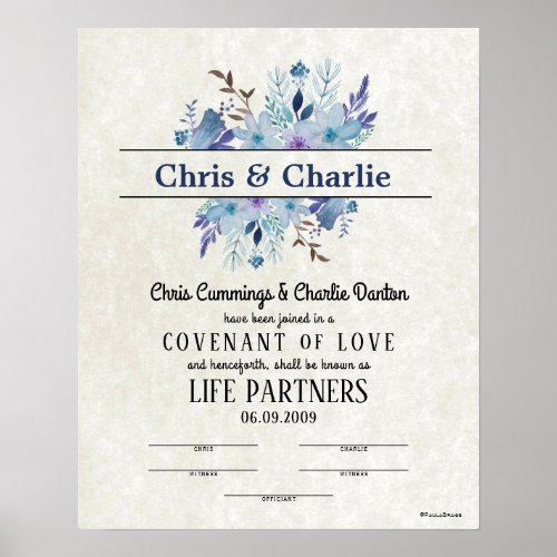 Covenant of Love LifePartners WeddingCertificate Poster