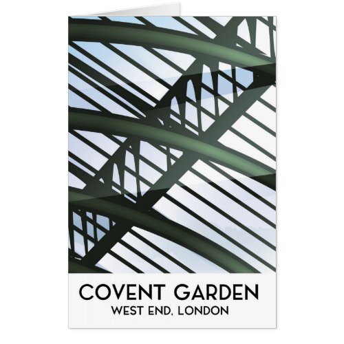 Covent Garden london vintage style travel poster Card