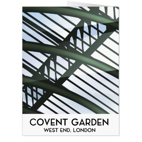 Covent Garden london vintage style travel poster Card