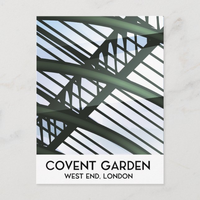 Covent Garden, london, vintage style travel poster Postcard (Front)