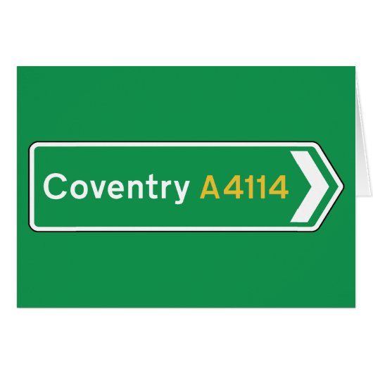 Coventry, UK Road Sign Cards (Front Horizontal)