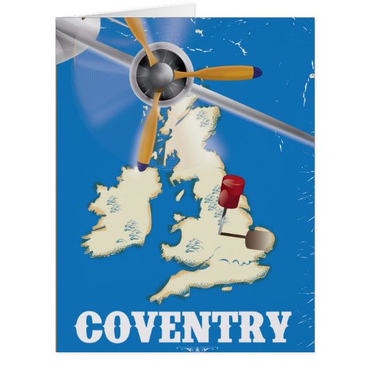 Coventry vintage travel poster cards (Front)